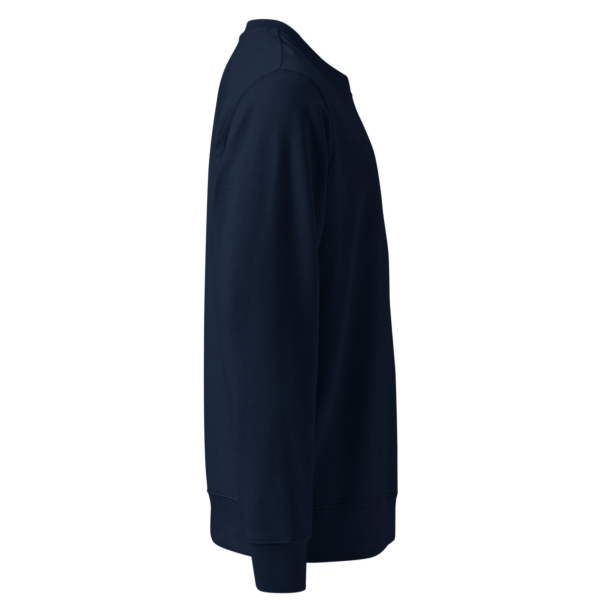 SINGLE Crew organic cotton sweatshirt in French Navy, right side